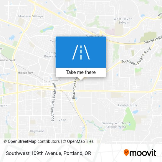Southwest 109th Avenue map