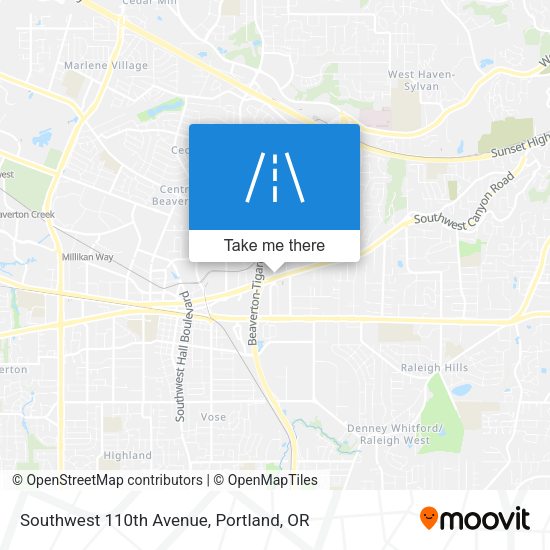Mapa de Southwest 110th Avenue