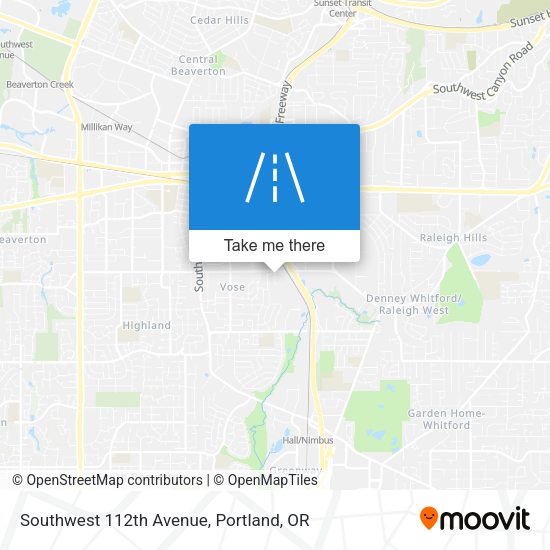 Southwest 112th Avenue map