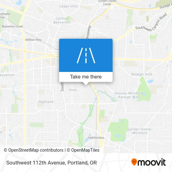 Southwest 112th Avenue map