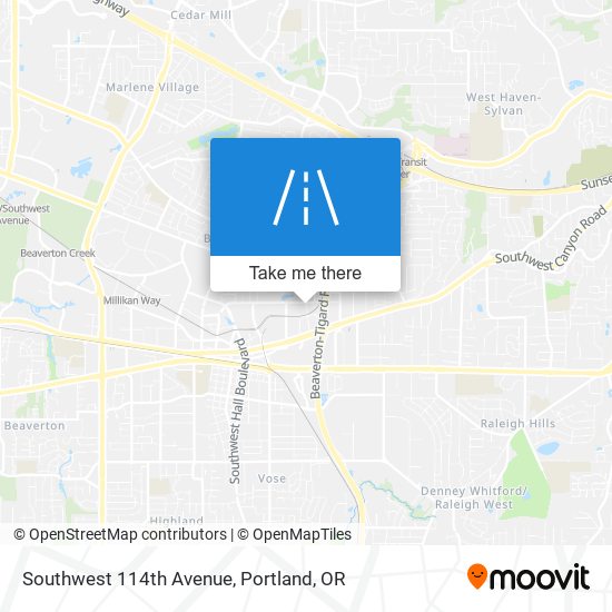 Mapa de Southwest 114th Avenue