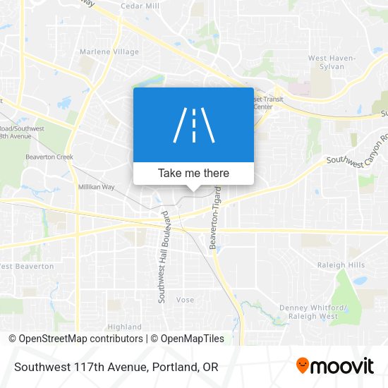 Mapa de Southwest 117th Avenue