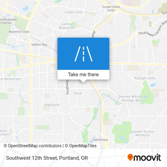 Southwest 12th Street map