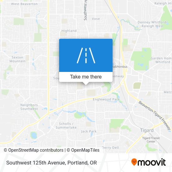 Southwest 125th Avenue map