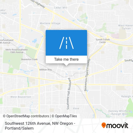 Southwest 126th Avenue map