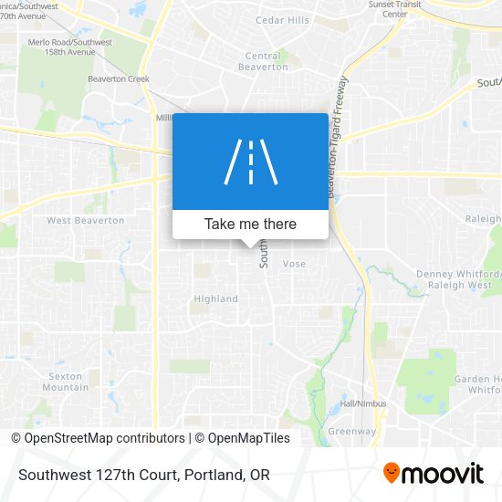 Southwest 127th Court map