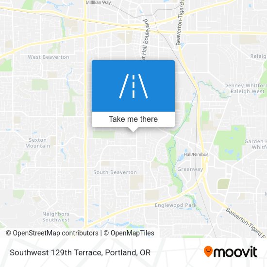 Southwest 129th Terrace map