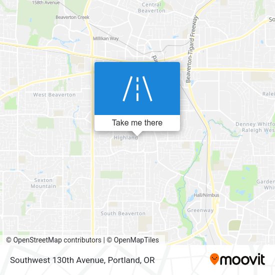 Mapa de Southwest 130th Avenue