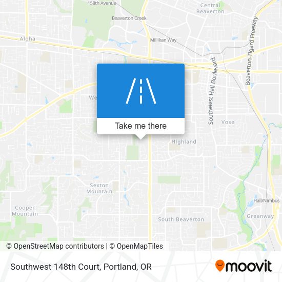 Southwest 148th Court map