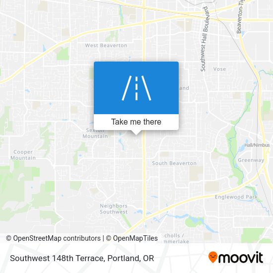 Southwest 148th Terrace map