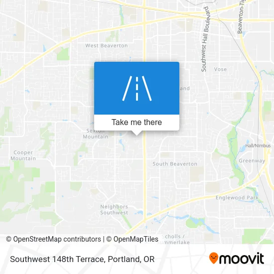Southwest 148th Terrace map