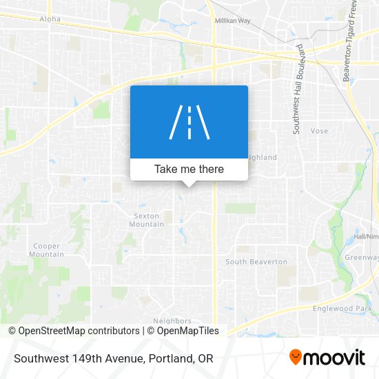 Southwest 149th Avenue map