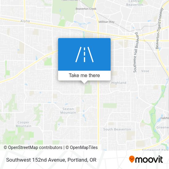 Mapa de Southwest 152nd Avenue
