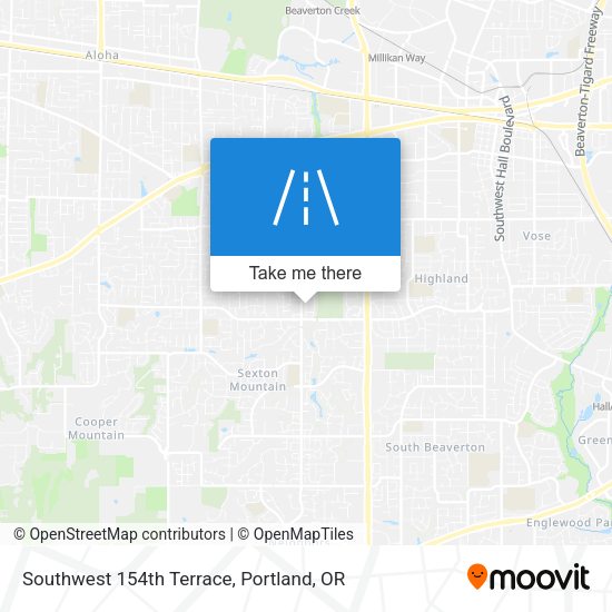 Southwest 154th Terrace map