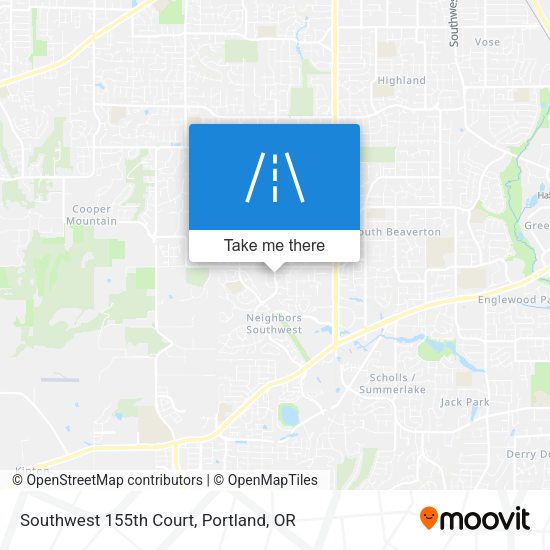 Southwest 155th Court map