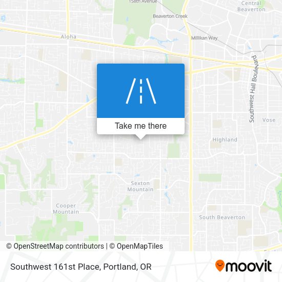 Southwest 161st Place map
