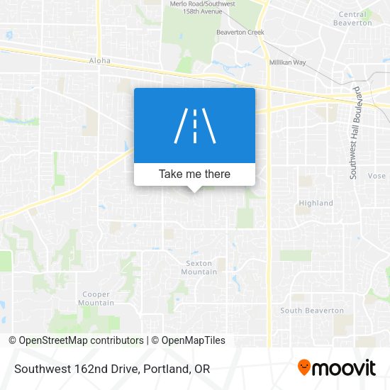 Mapa de Southwest 162nd Drive