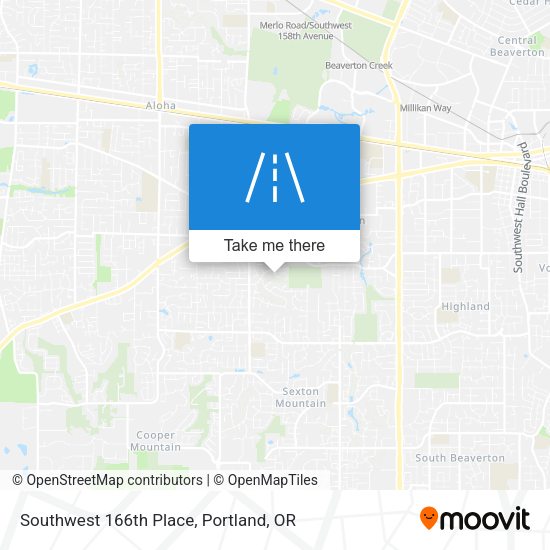 Mapa de Southwest 166th Place