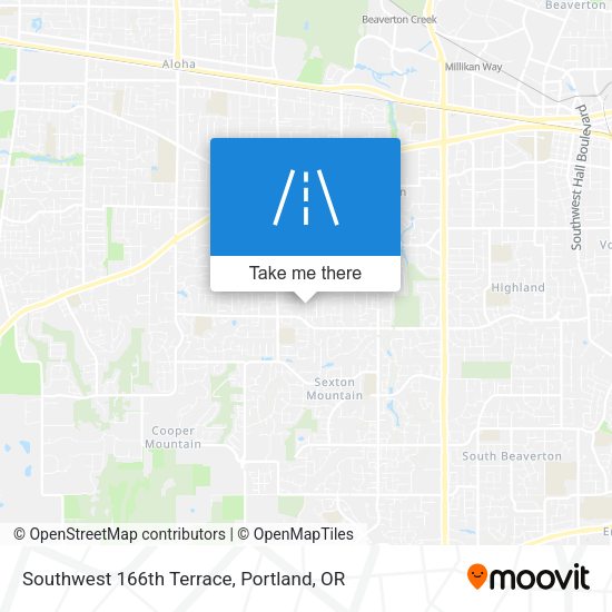Southwest 166th Terrace map