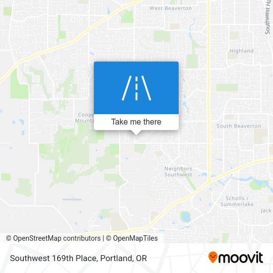 Southwest 169th Place map