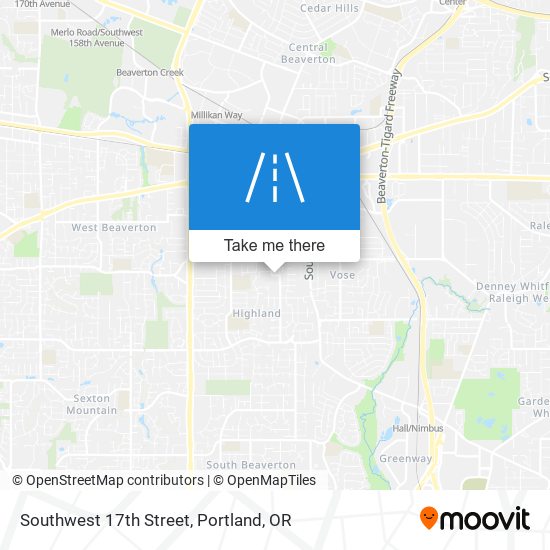 Southwest 17th Street map