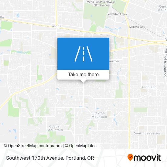 Mapa de Southwest 170th Avenue
