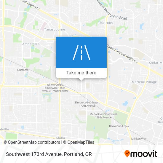Southwest 173rd Avenue map