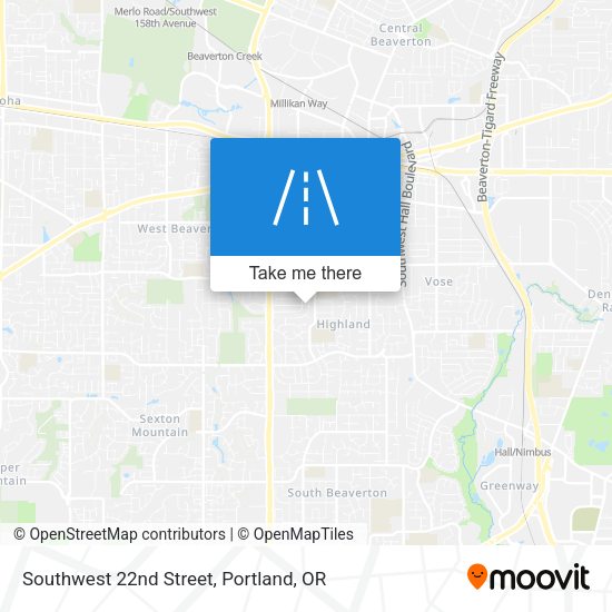 Southwest 22nd Street map