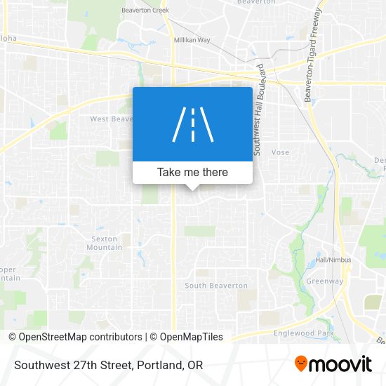 Southwest 27th Street map