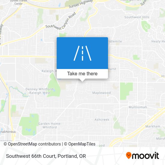Southwest 66th Court map