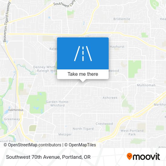 Southwest 70th Avenue map