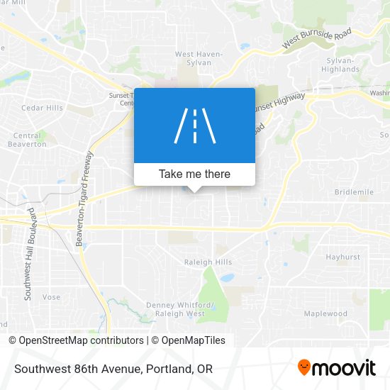 Mapa de Southwest 86th Avenue