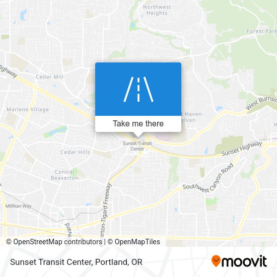 Mapa de Sunset Transit Center