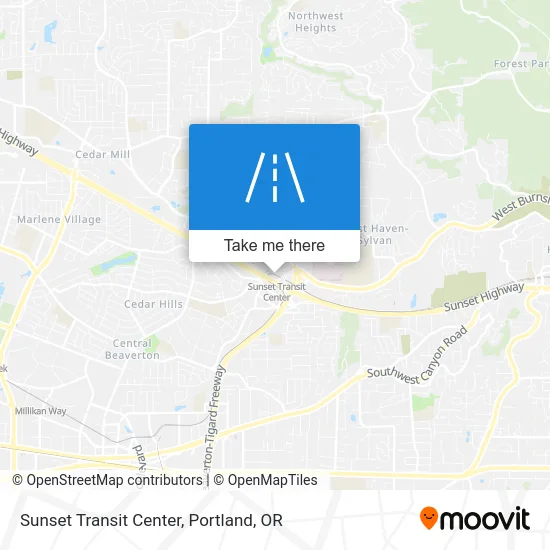 Sunset Transit Center map