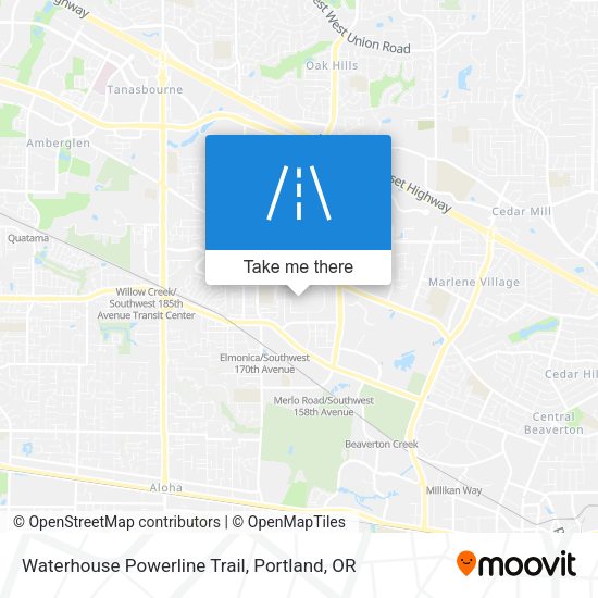 Waterhouse Powerline Trail map