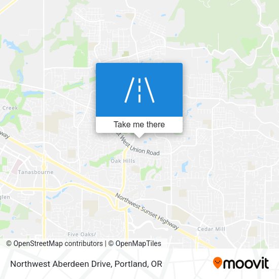 Northwest Aberdeen Drive map