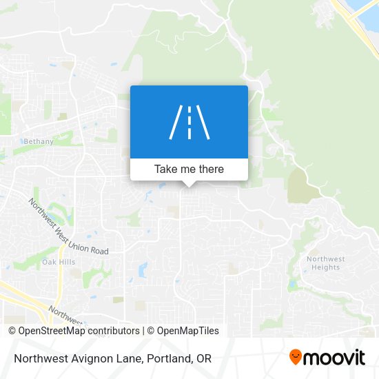Northwest Avignon Lane map