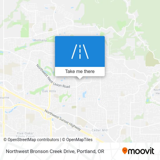 Northwest Bronson Creek Drive map