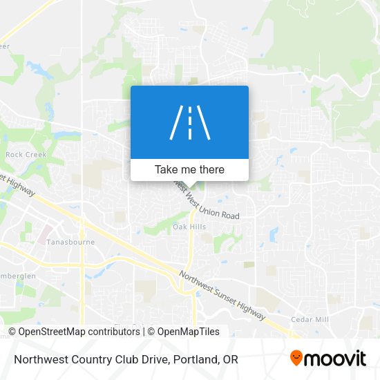 Northwest Country Club Drive map