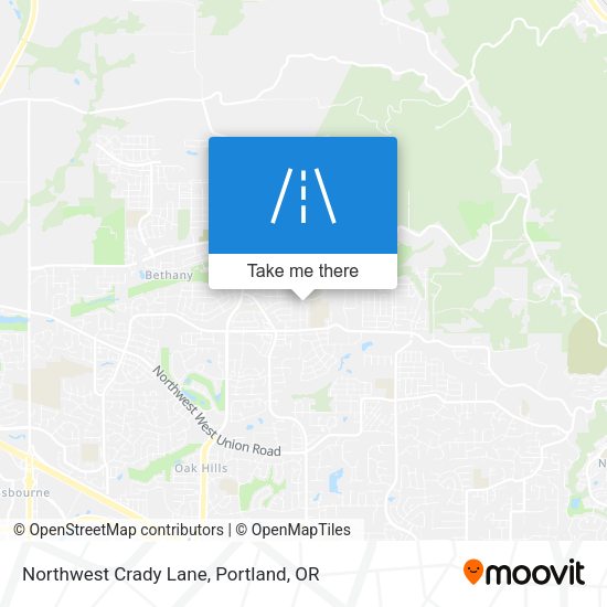 Northwest Crady Lane map