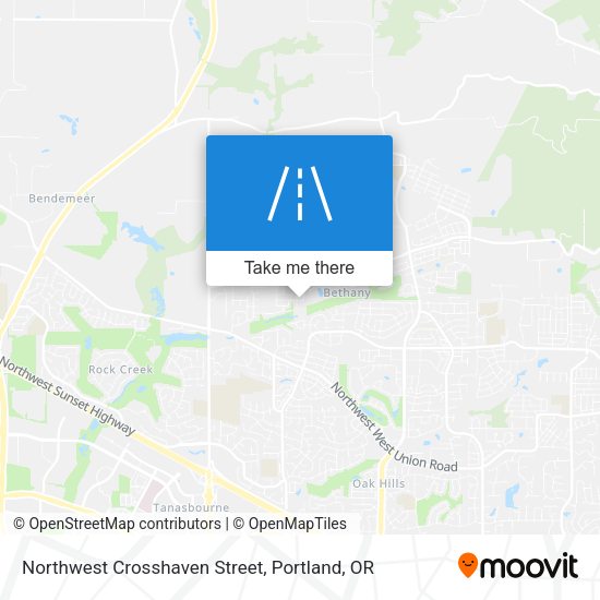 Northwest Crosshaven Street map