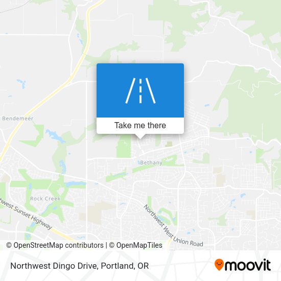 Northwest Dingo Drive map