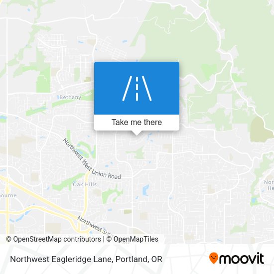 Northwest Eagleridge Lane map