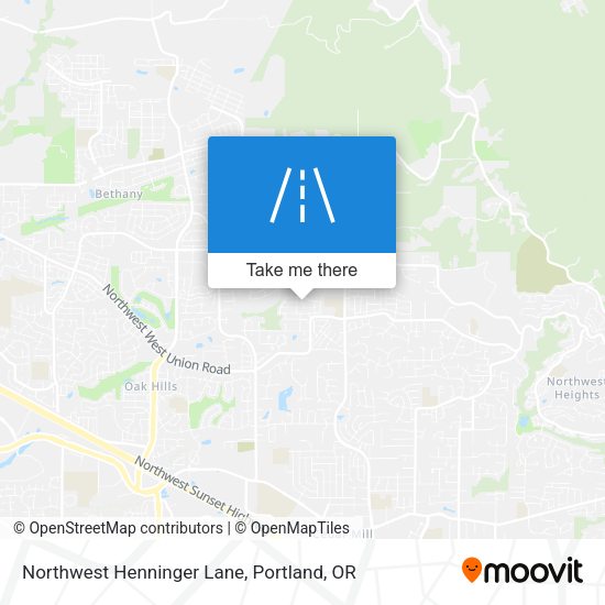 Northwest Henninger Lane map