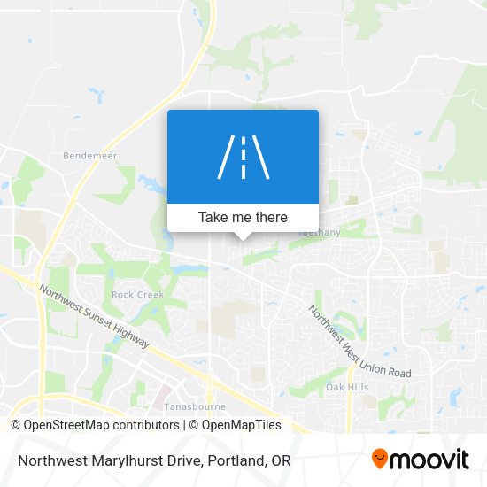 Mapa de Northwest Marylhurst Drive