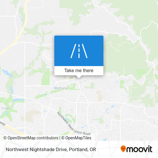 Northwest Nightshade Drive map