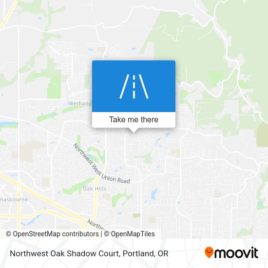 Mapa de Northwest Oak Shadow Court