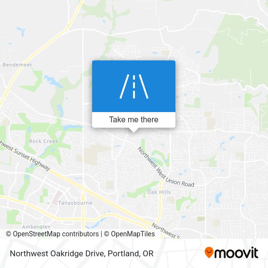 Northwest Oakridge Drive map