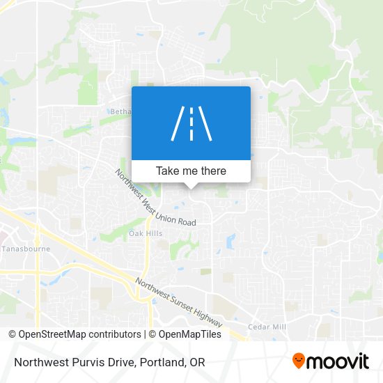 Northwest Purvis Drive map