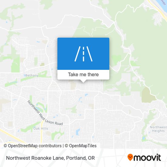 Northwest Roanoke Lane map